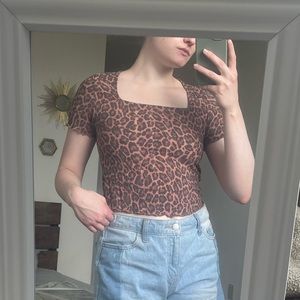 Cheetah print baby tee